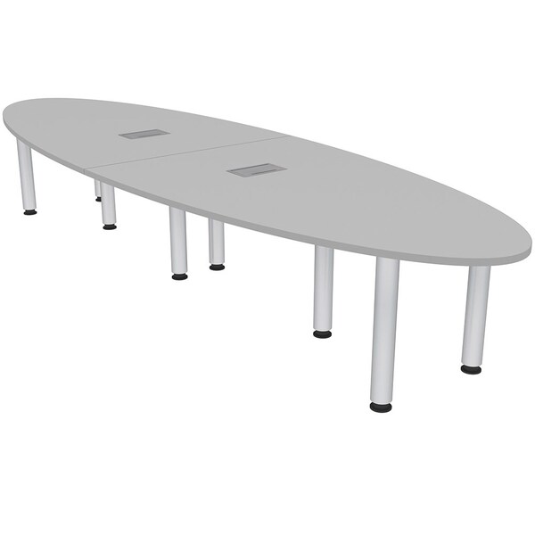45 in W, 120 in L, 29 in H, Engineered Wood Top, Grey